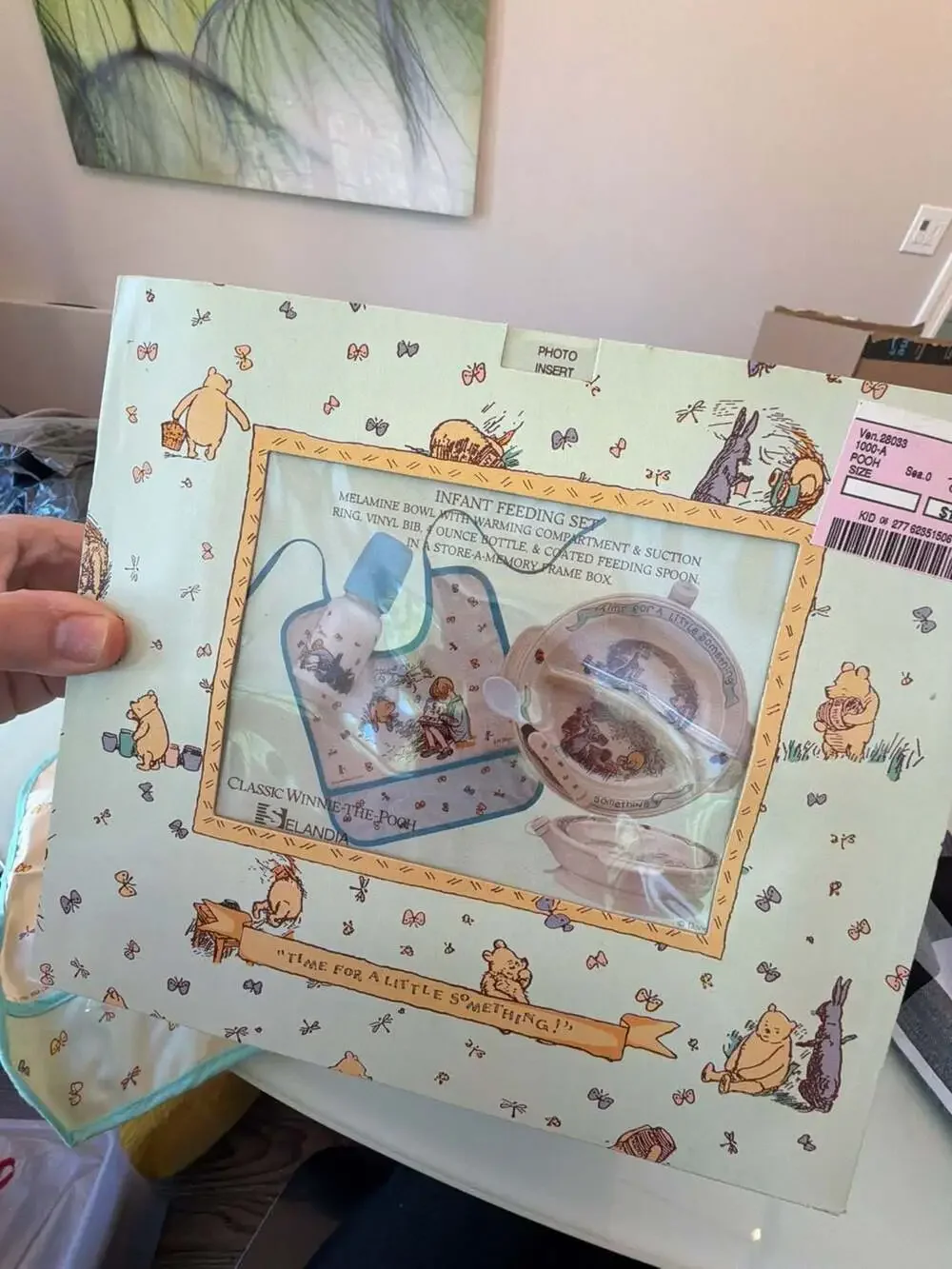 NEW Vintage Classic Winnie the Pooh Infant Feeding Set Selandia 4pc bottle plate